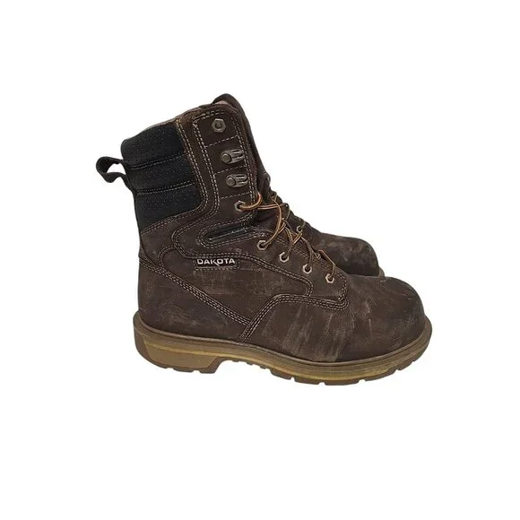 DAKOTA Men's 8517 Quad Comfort 8 Inch Steel Toe Composite Plate Work Boots 12W - Picture 2 of 7